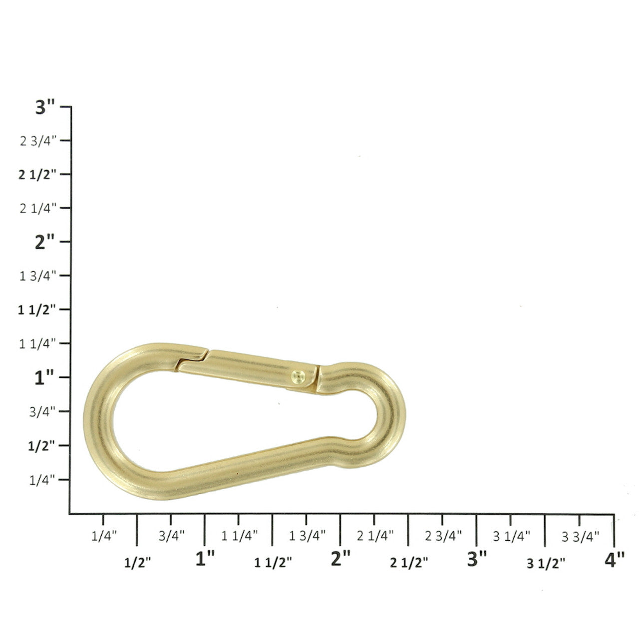 Heavy Solid Brass Carabiner Clip