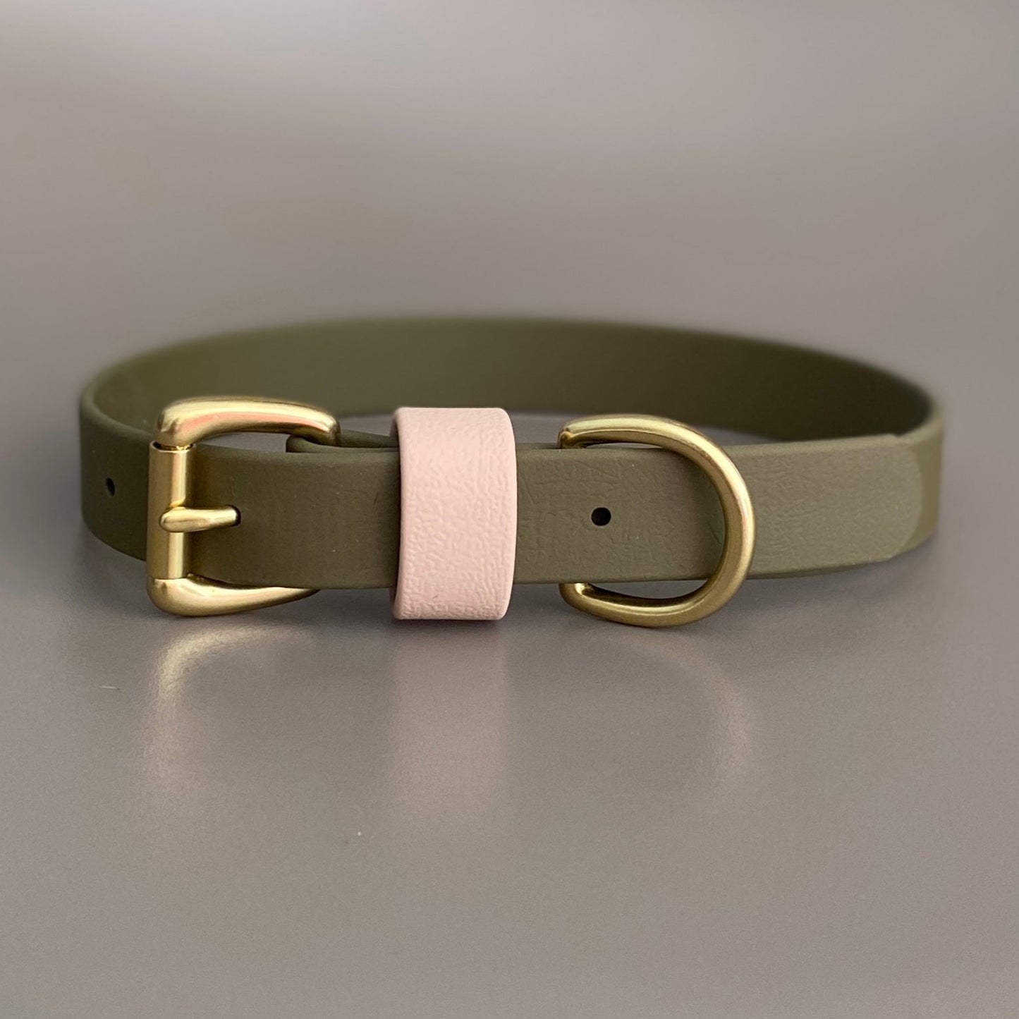 Olive Colourblock BioThane® Collar