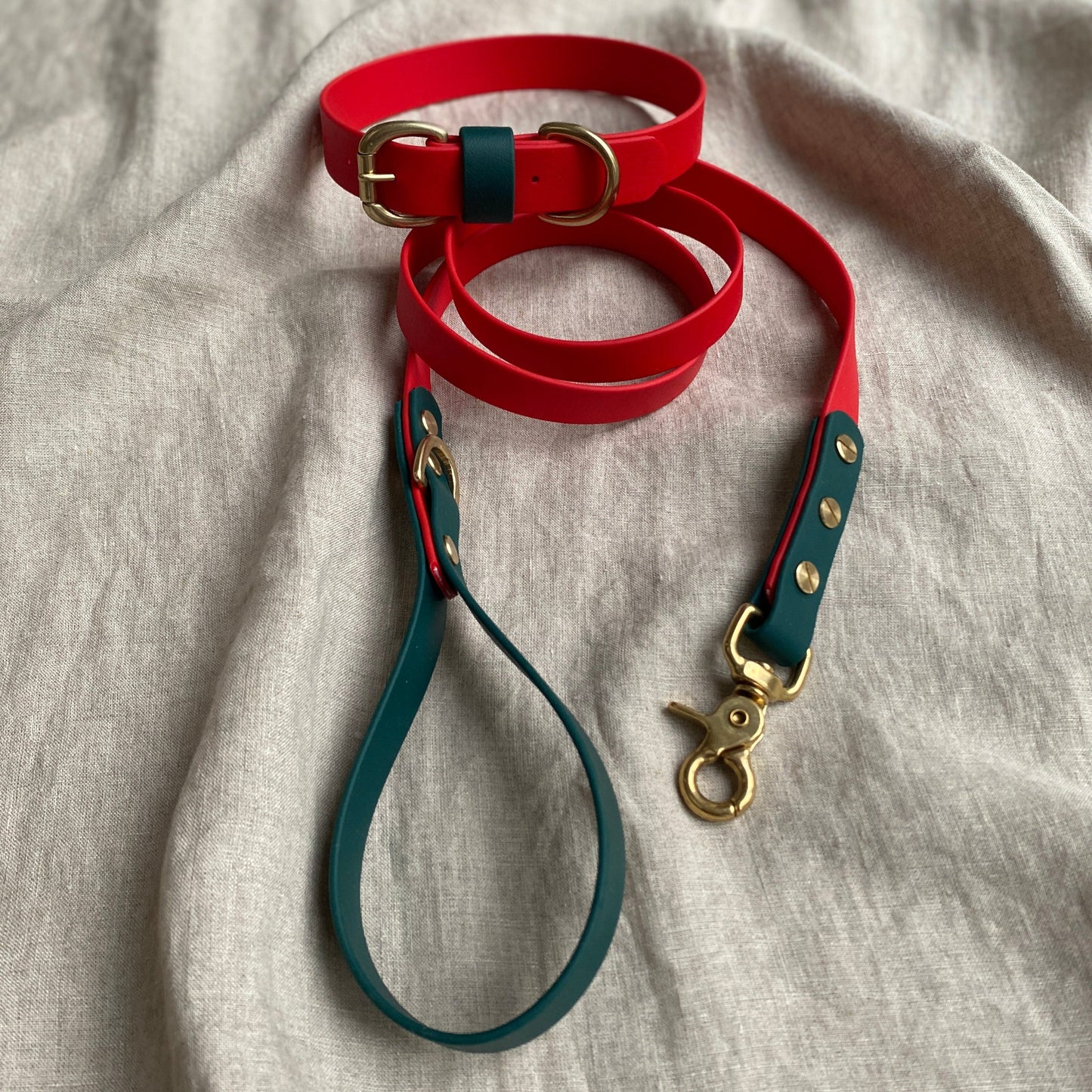 Christmas BioThane® Lead - Red
