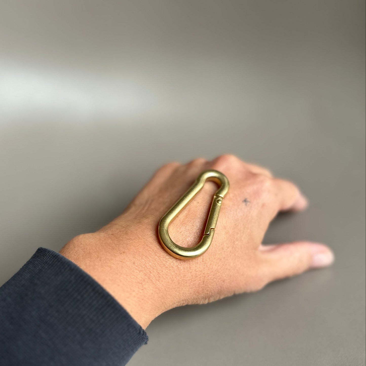 Heavy Solid Brass Carabiner Clip