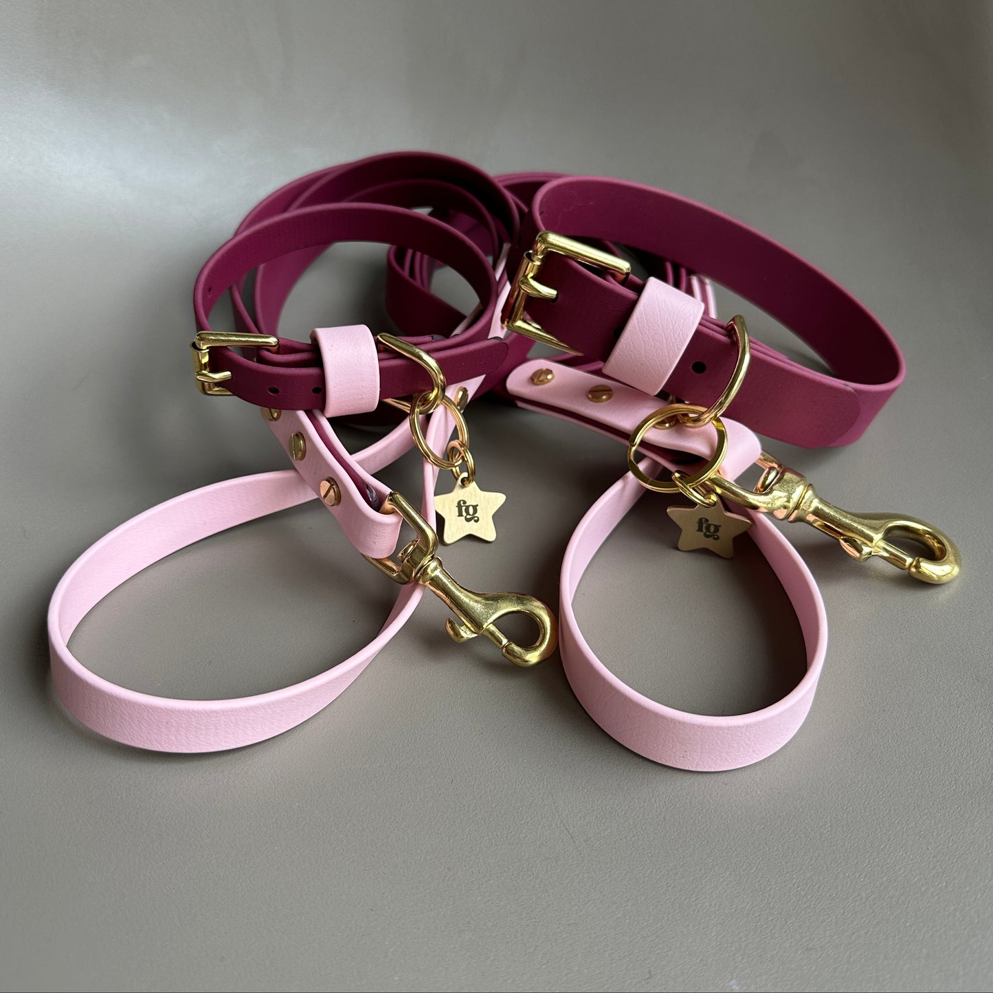 Claudie Mulberry Colourblock BioThane® Collar