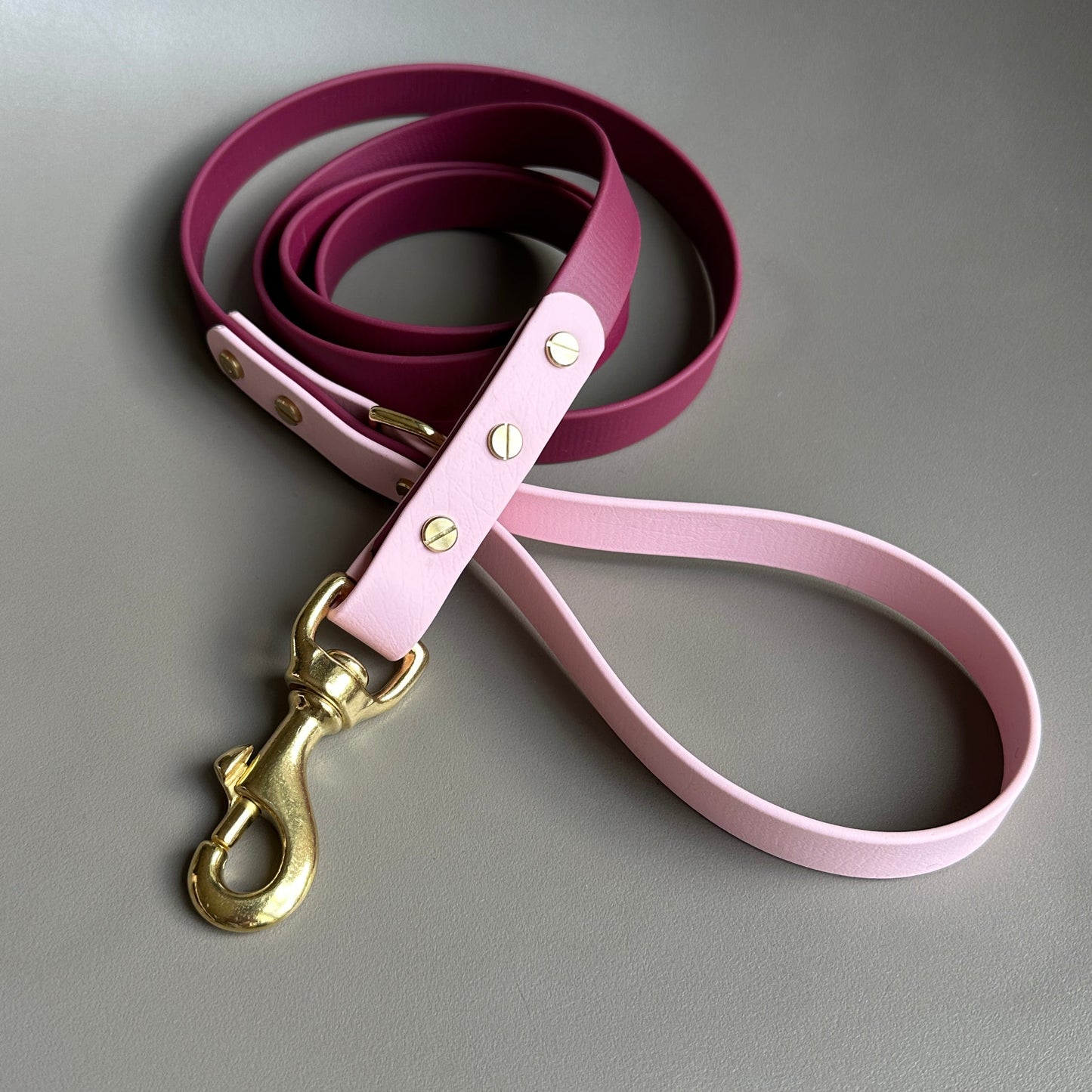 Claudie Mulberry Colourblock BioThane® Lead