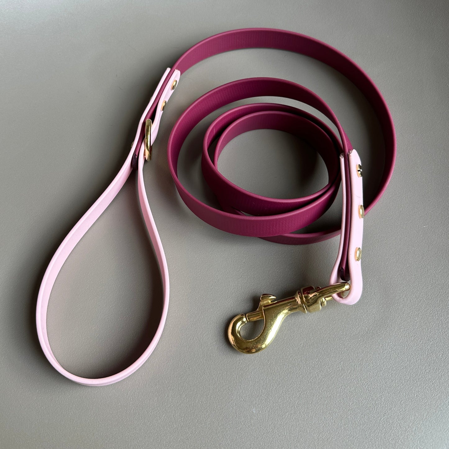 Claudie Mulberry Colourblock BioThane® Lead