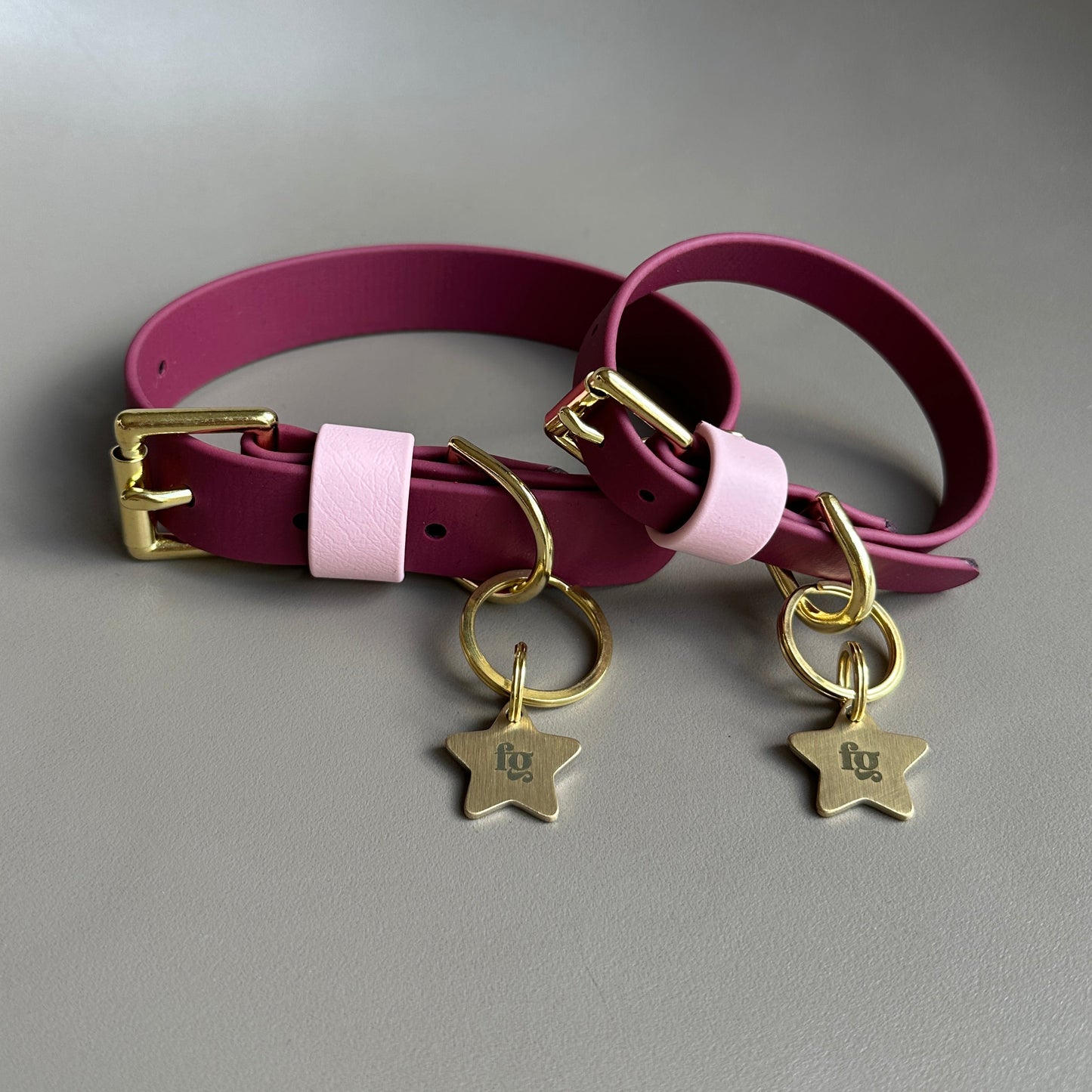 Claudie Mulberry Colourblock BioThane® Collar