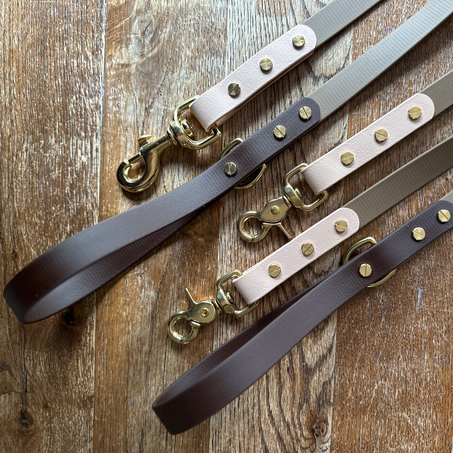 Coffee Colourblock BioThane® Lead