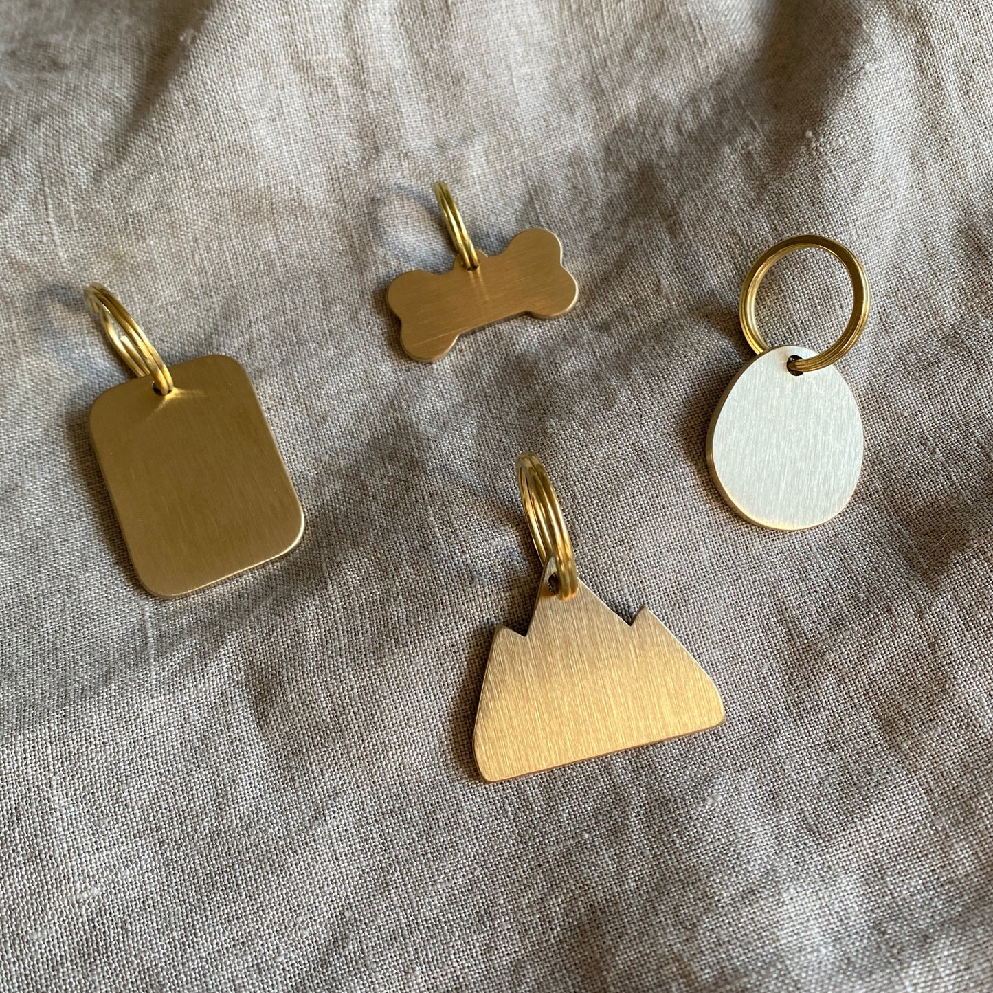 Solid Brass FG Engraved Dog Tag