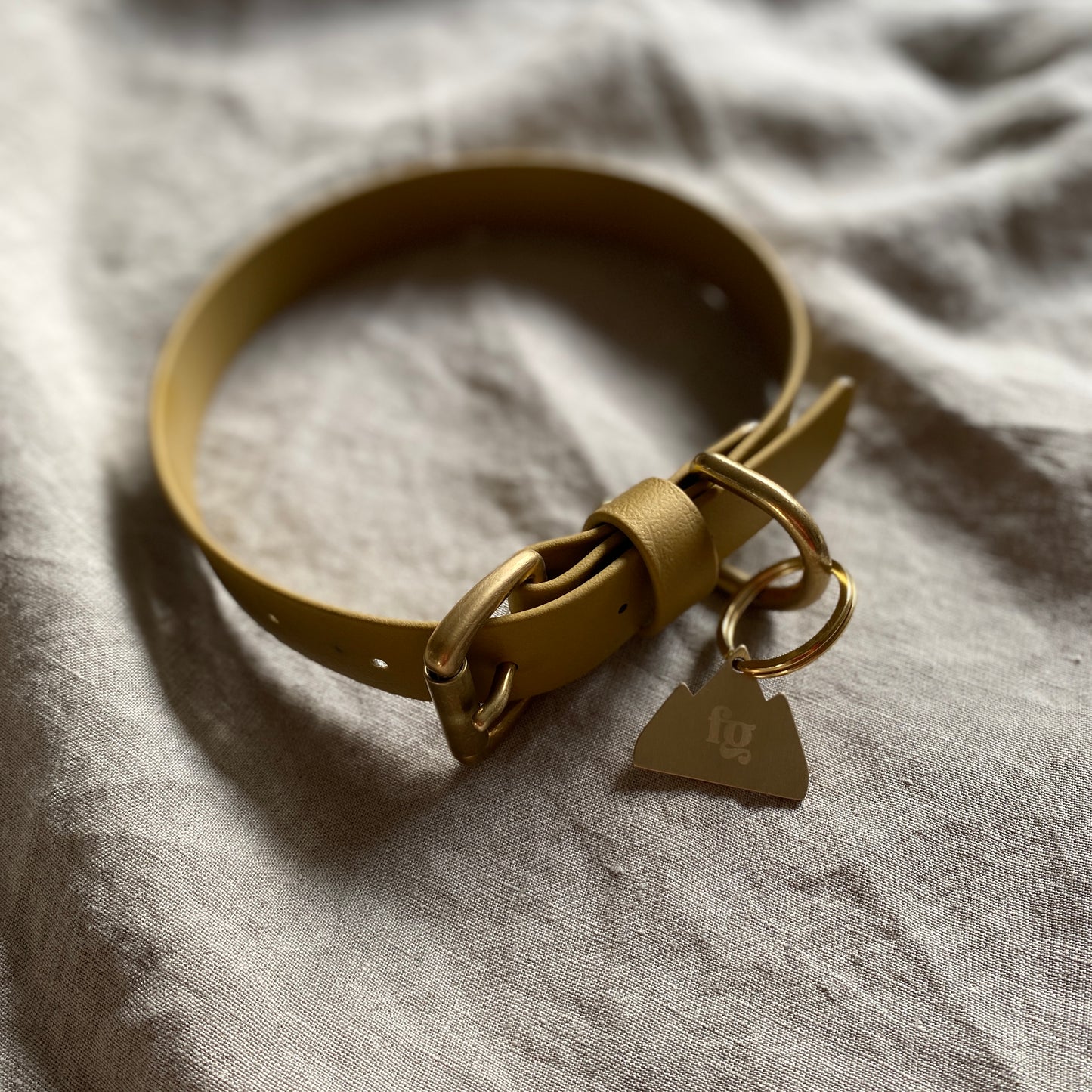 Solid Brass FG Engraved Dog Tag