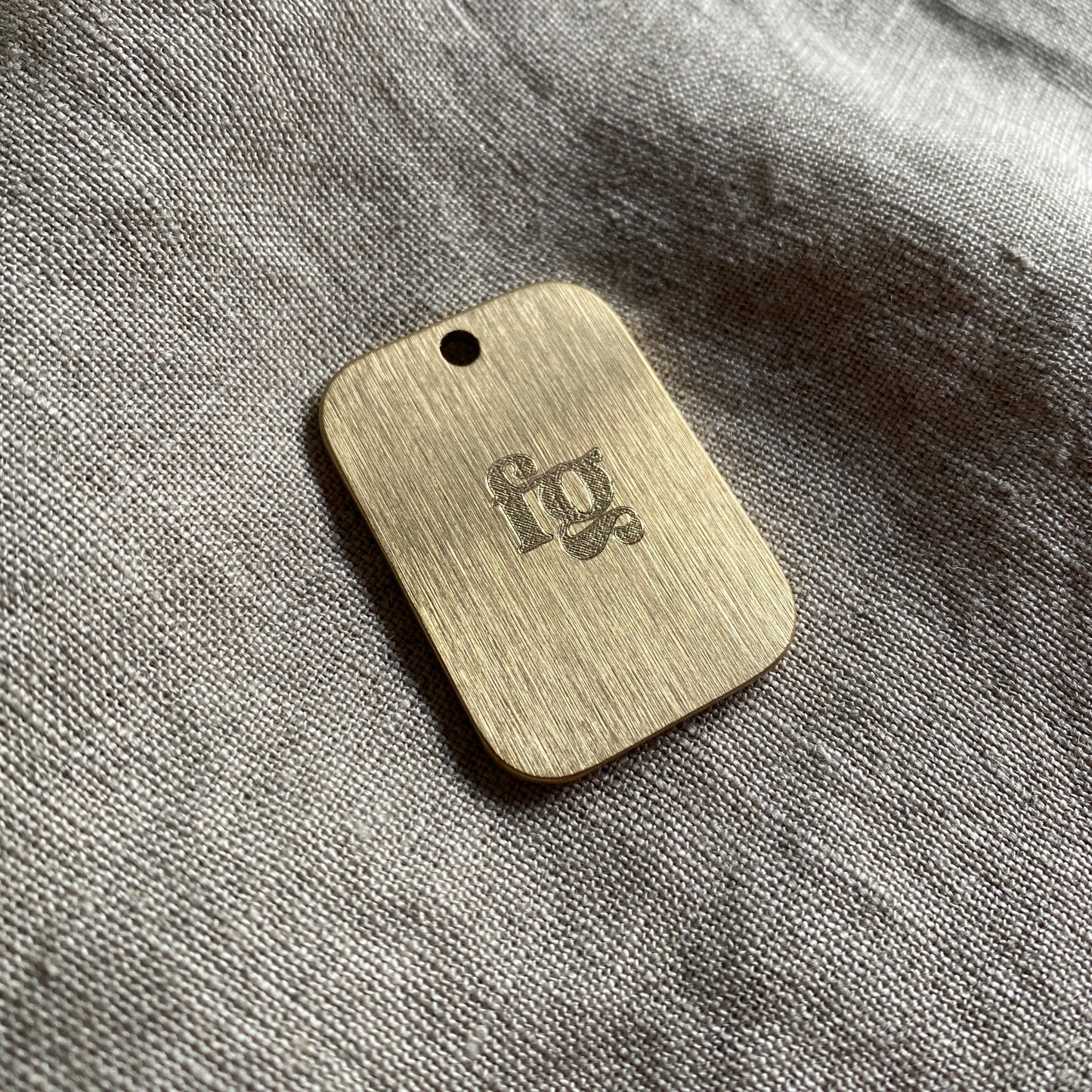 Solid Brass FG Engraved Dog Tag