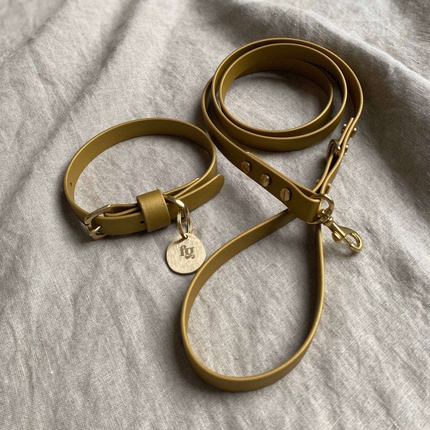 Gold BioThane® Collar