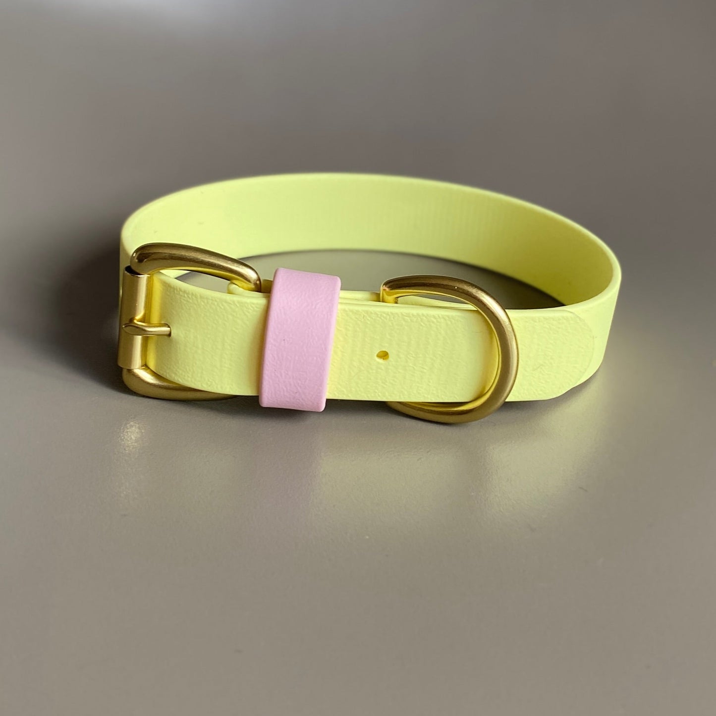 Strawberry Lemonade Colourblock BioThane® Collar