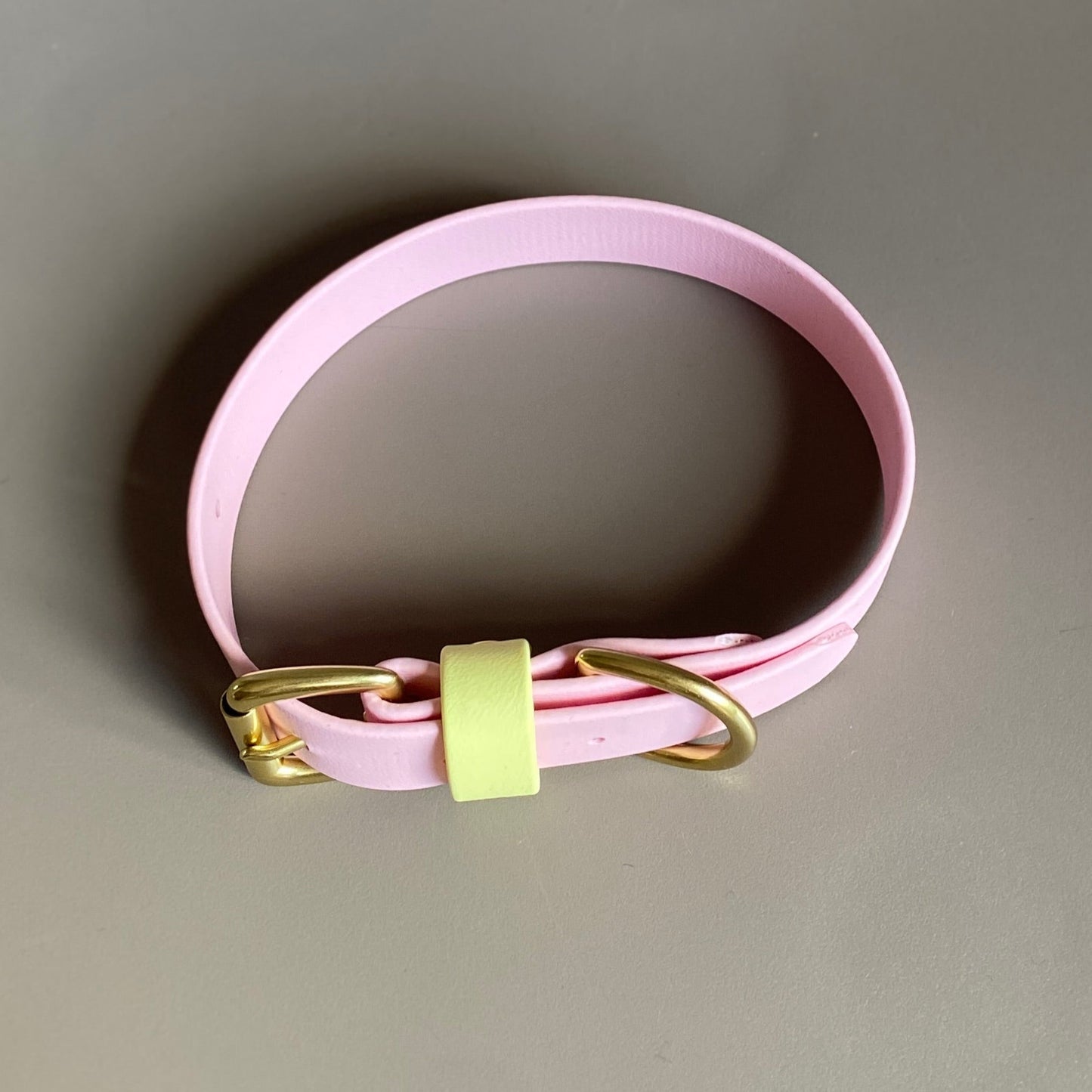 Strawberry Lemonade Colourblock BioThane® Collar