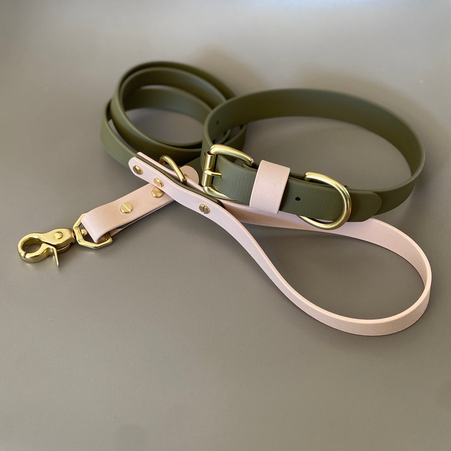 Olive Colourblock BioThane® Collar