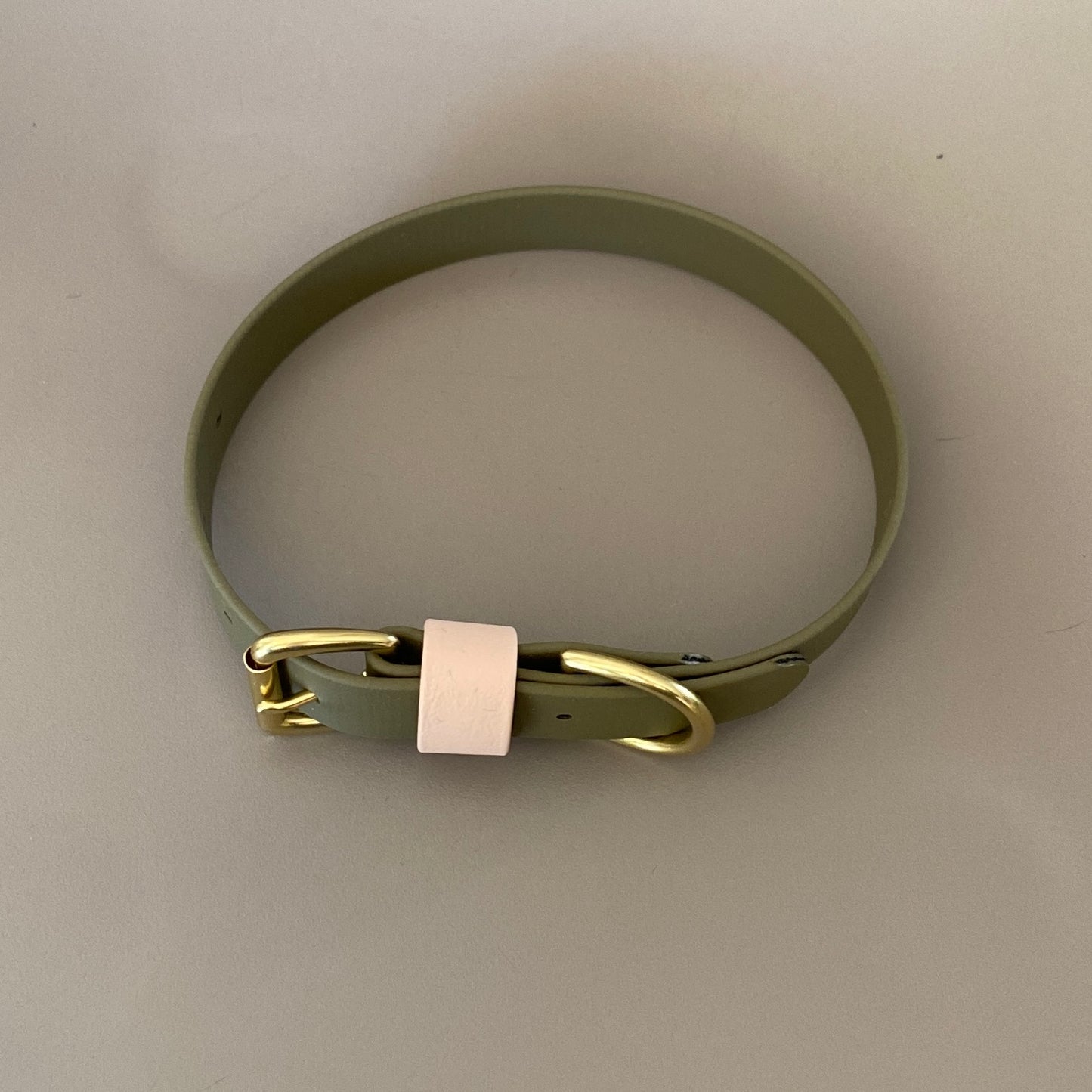 Olive Colourblock BioThane® Collar