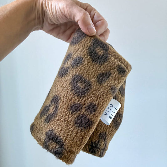 Leopard Print Fleece Dog Snood