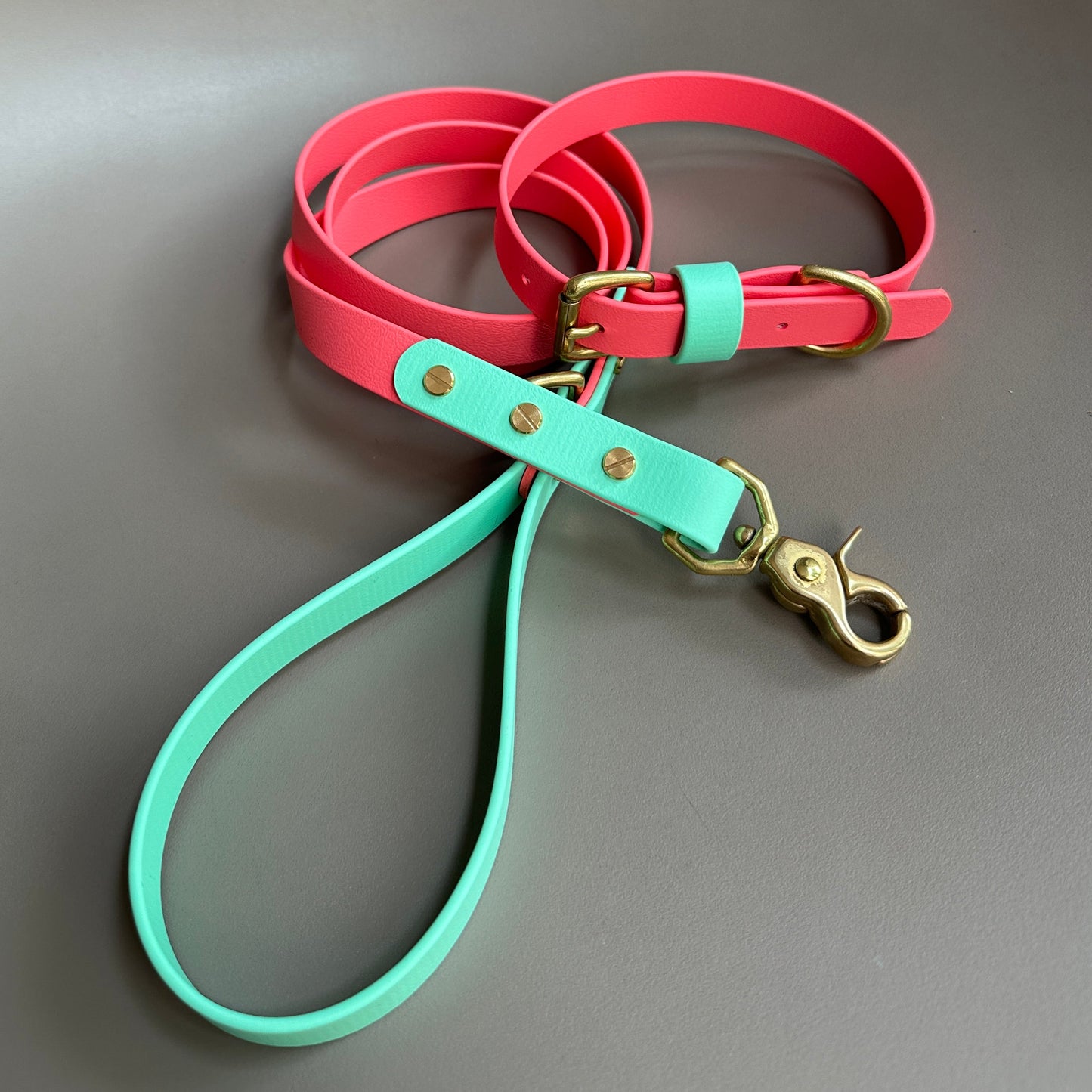 Coral Tide Colourblock BioThane® Collar