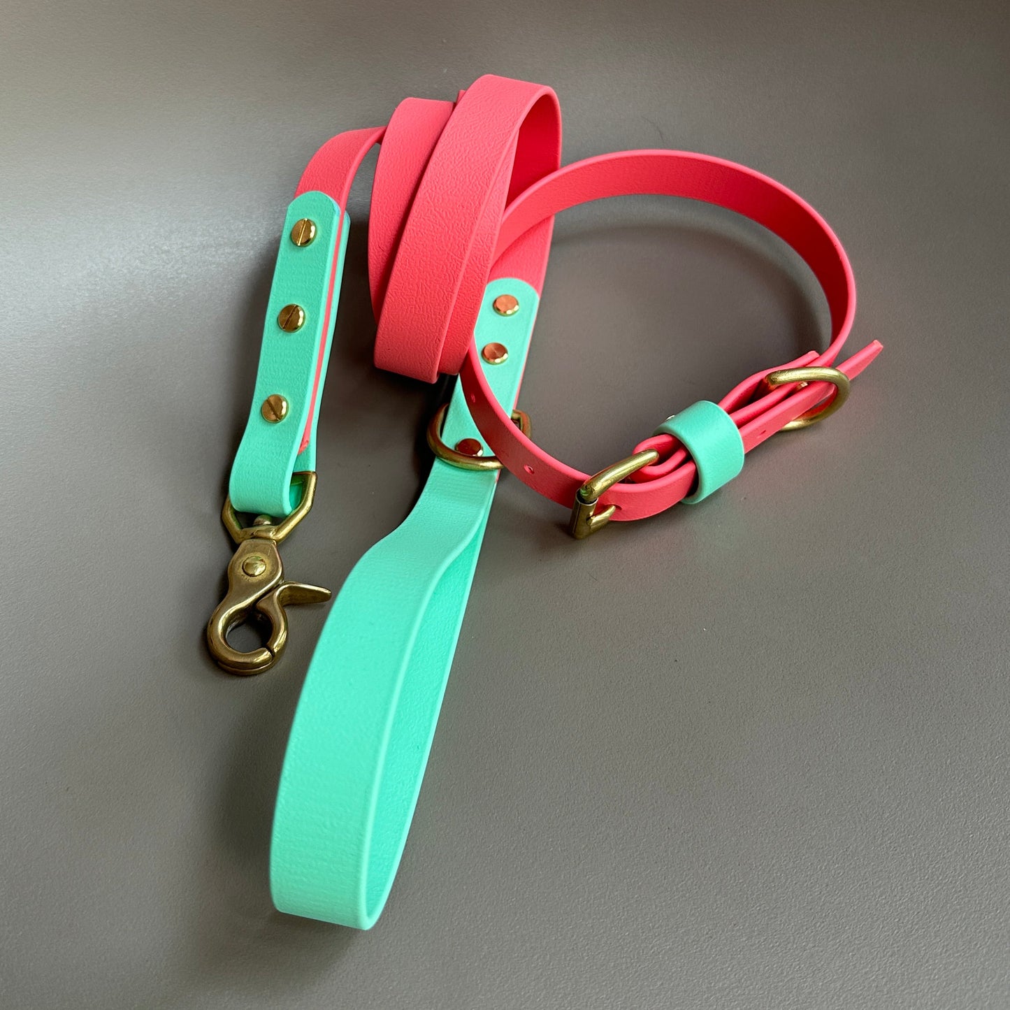 Coral Tide Colourblock BioThane® Collar