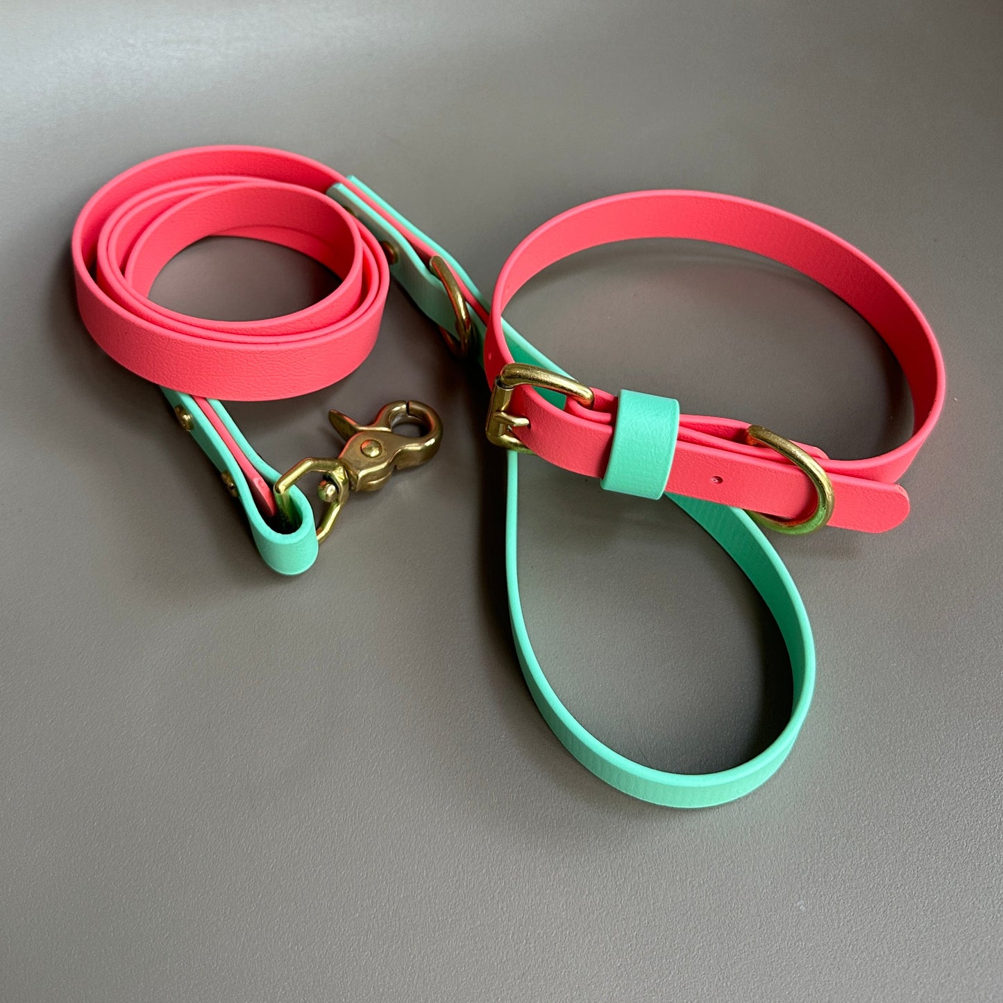Coral Tide Colourblock BioThane® Collar