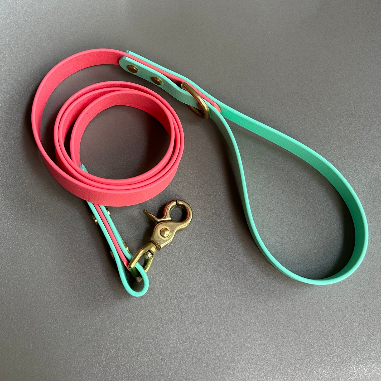 Coral Tide Colourblock BioThane® Lead