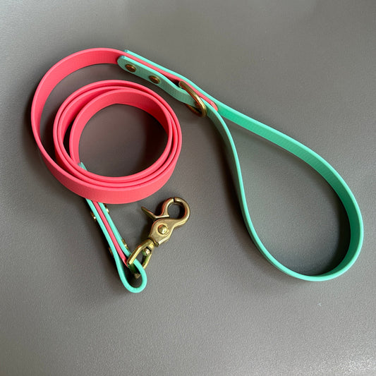 Coral Tide Colourblock BioThane® Lead