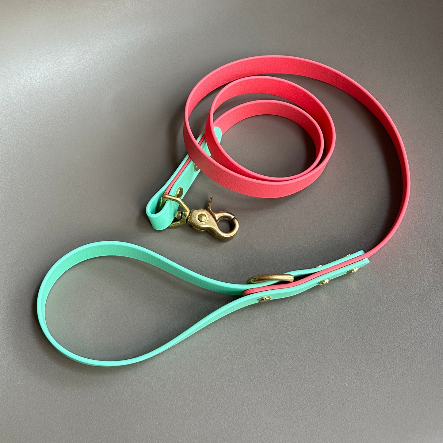 Coral Tide Colourblock BioThane® Lead