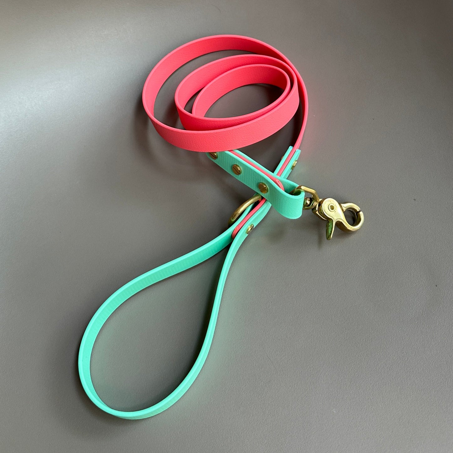 Coral Tide Colourblock BioThane® Lead