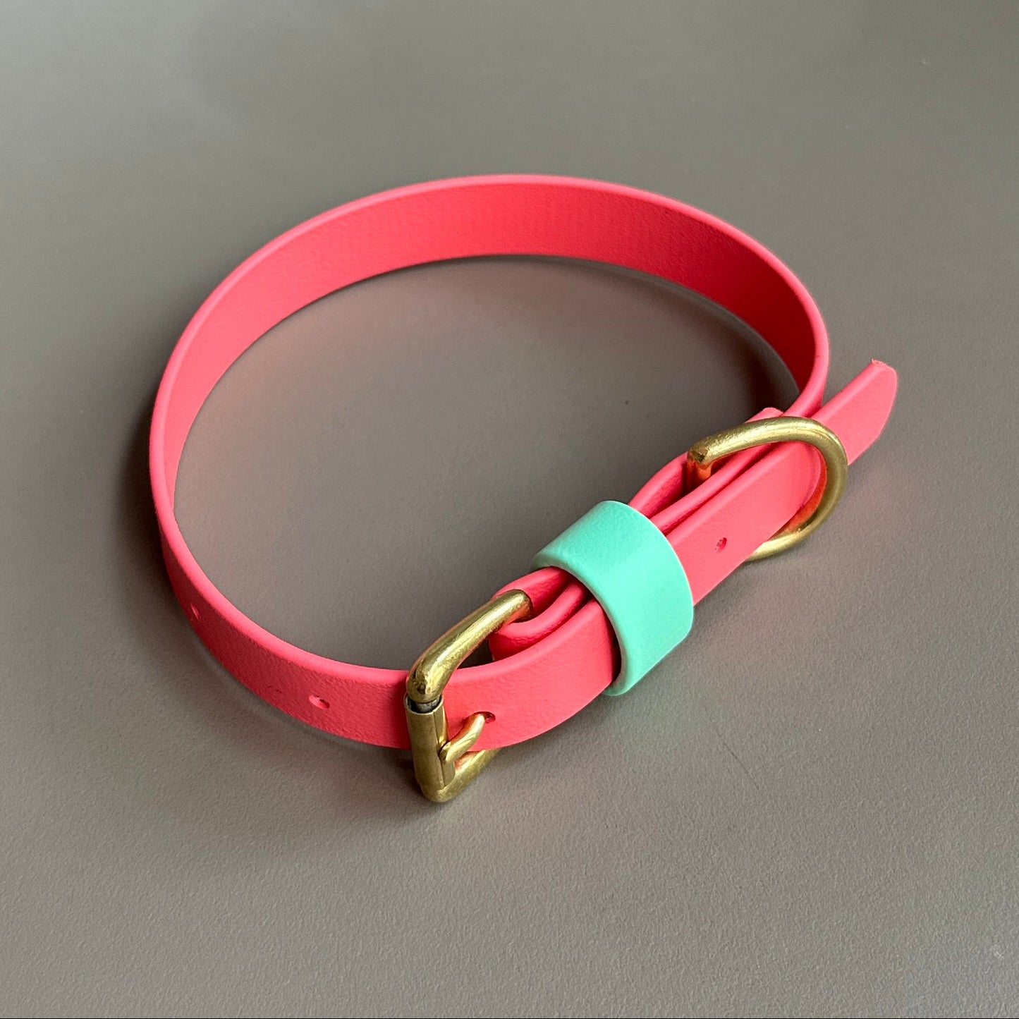 Coral Tide Colourblock BioThane® Collar