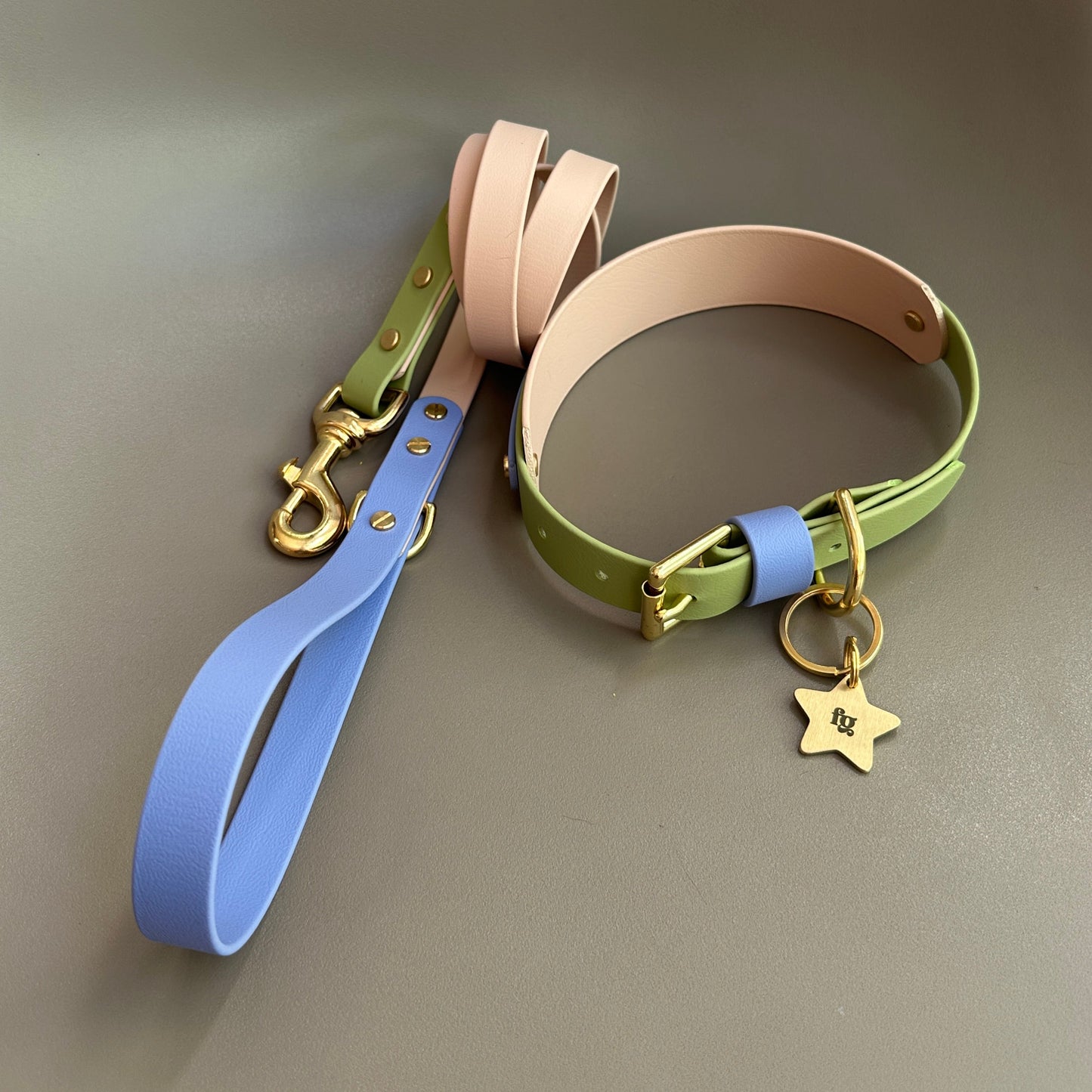 Blueberry Matcha BioThane® Hound Style Collar