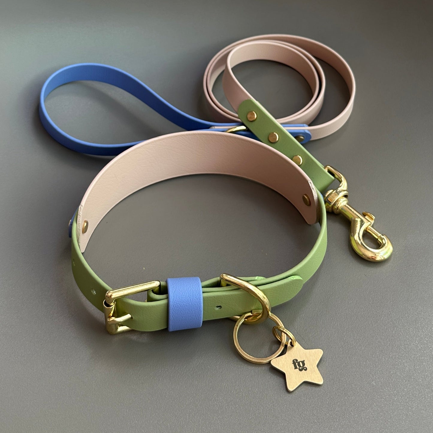 Blueberry Matcha BioThane® Hound Style Collar