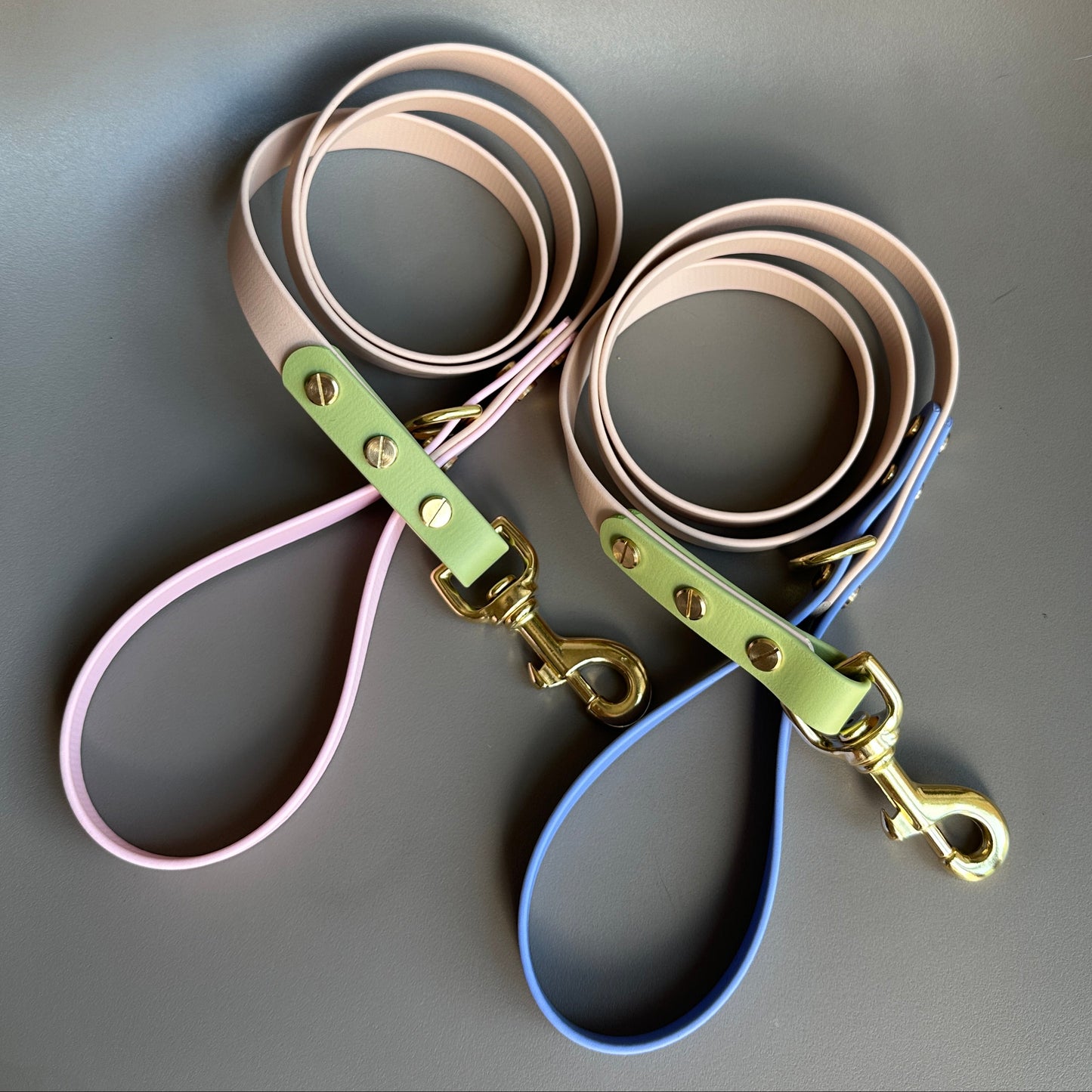 Strawberry Matcha Colourblock BioThane® Lead