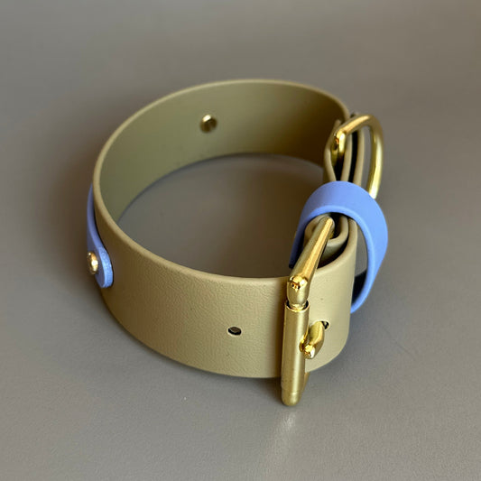 Khaki Bloom Wide 38mm BioThane® Collar