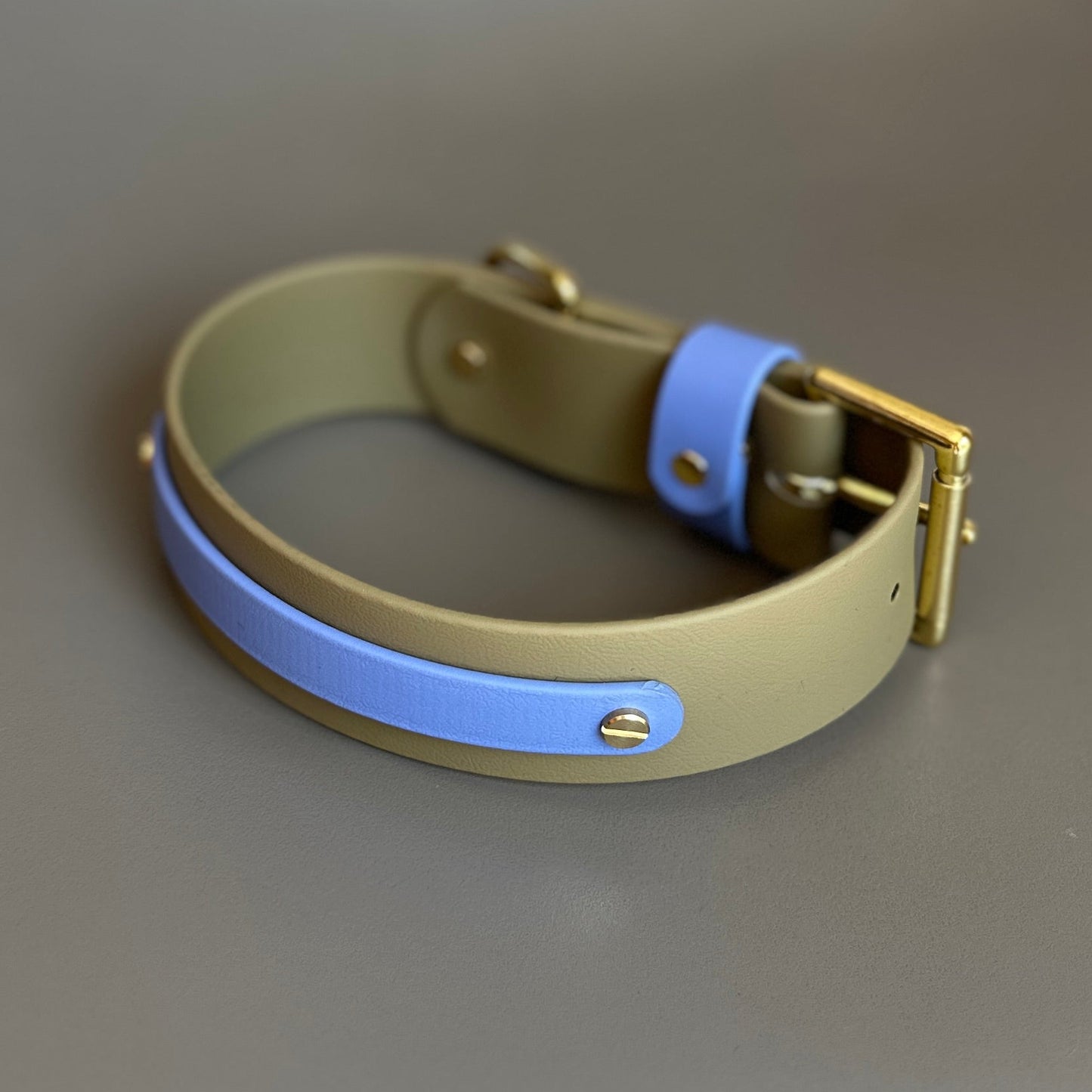 Khaki Bloom Wide 38mm BioThane® Collar