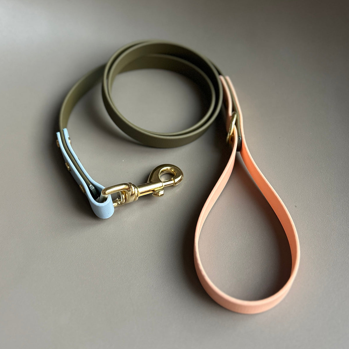 Peachwood Colourblock BioThane® Lead