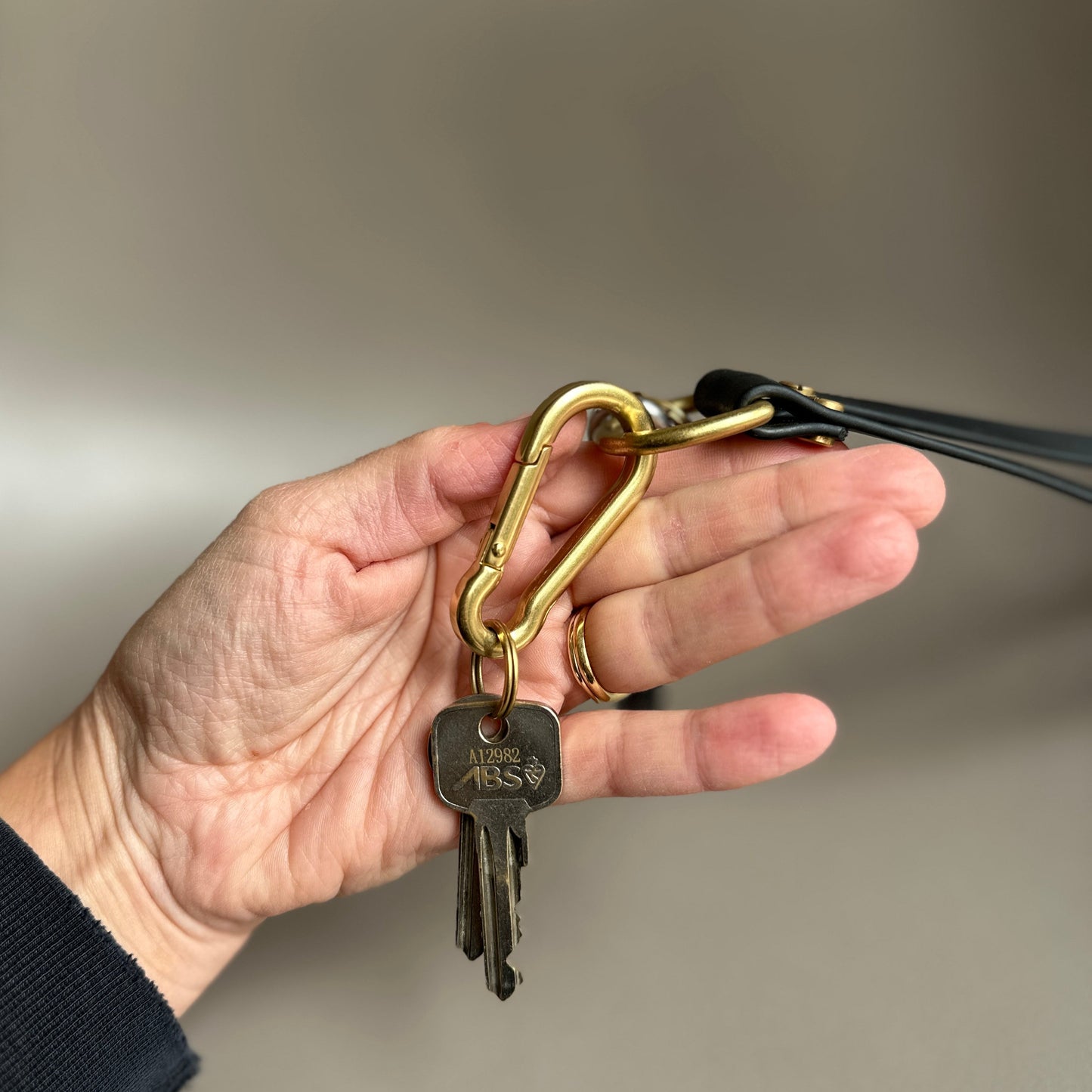 Heavy Solid Brass Carabiner Clip