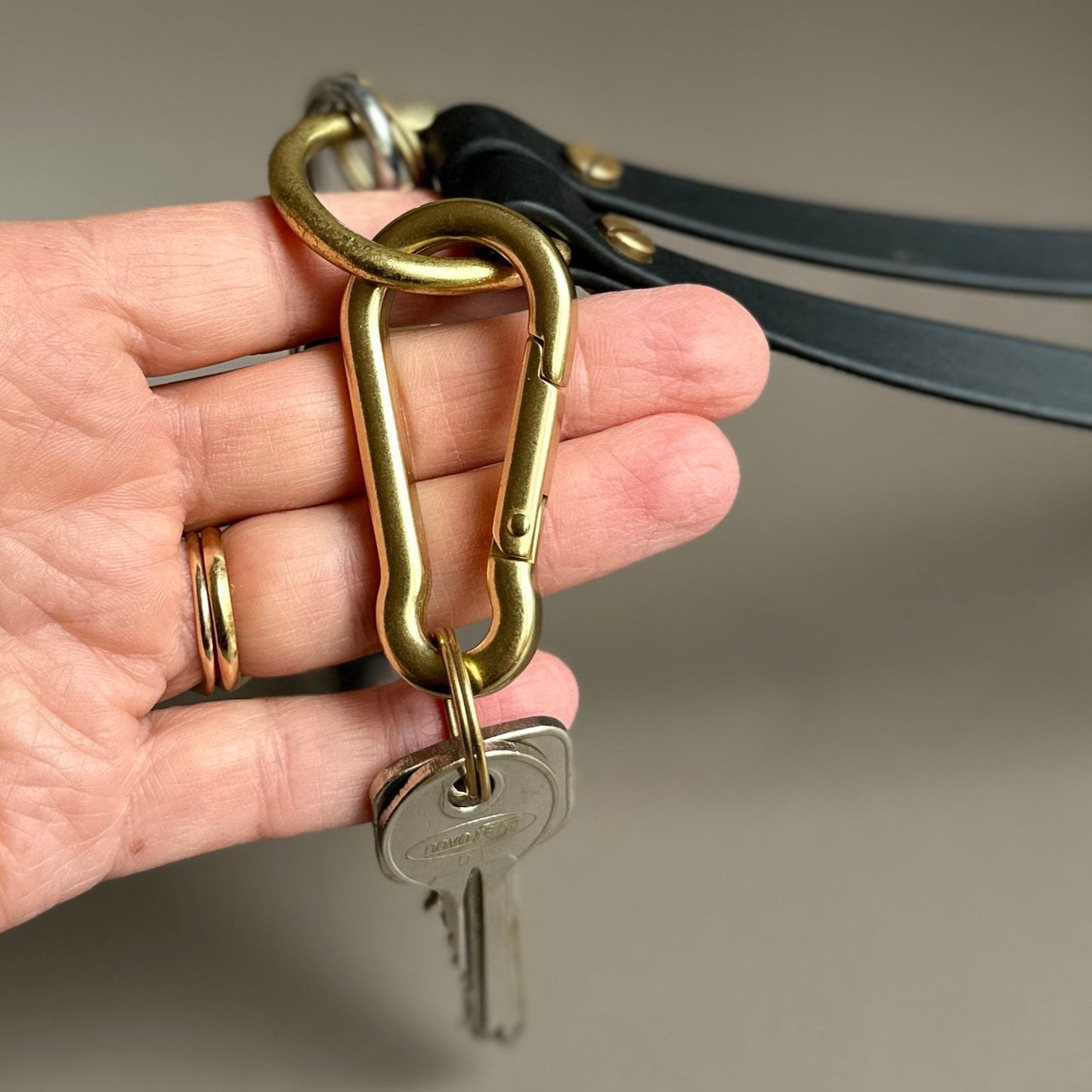 Heavy Solid Brass Carabiner Clip