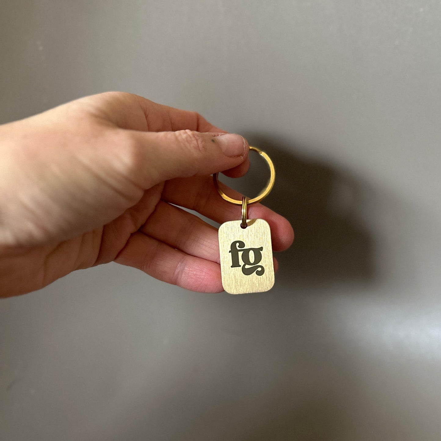 Solid Brass FG Engraved Dog Tag