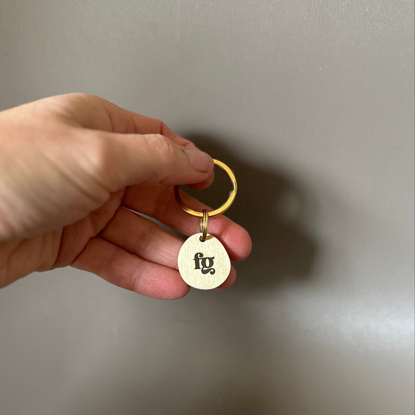 Solid Brass FG Engraved Dog Tag