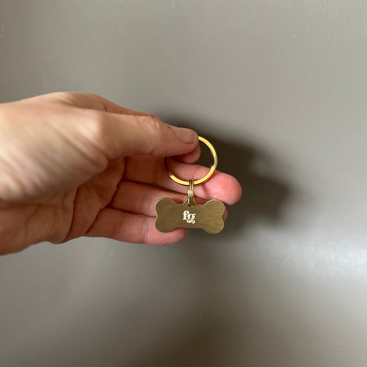 Solid Brass FG Engraved Dog Tag