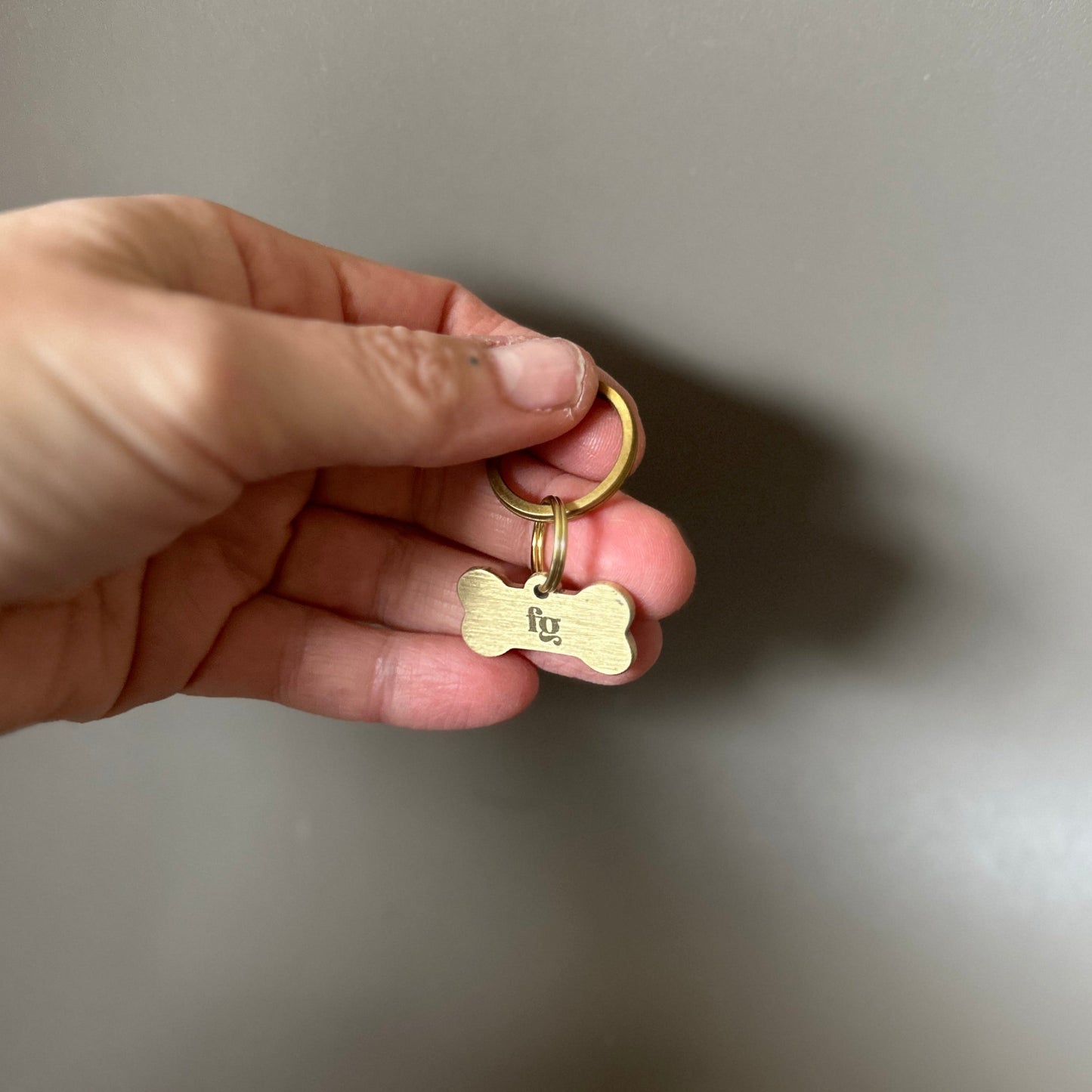 Solid Brass FG Engraved Dog Tag