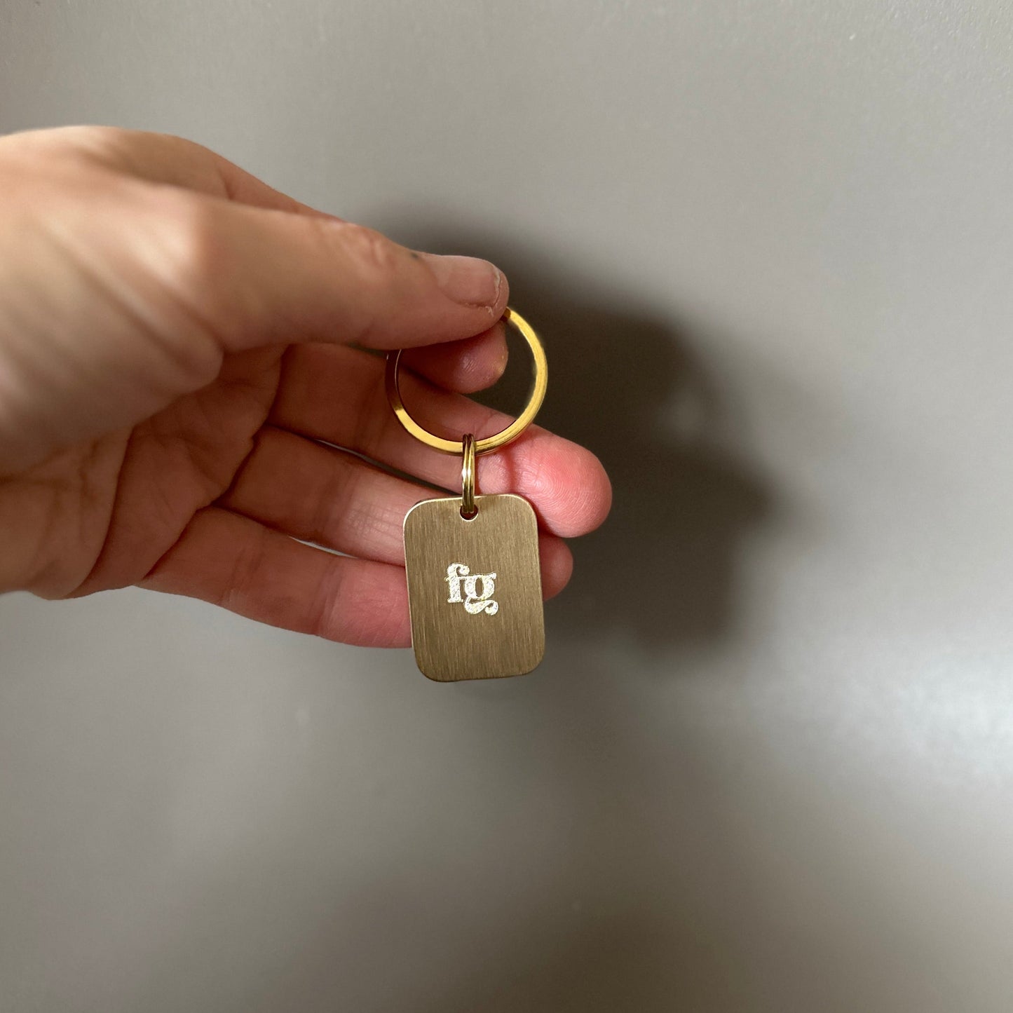 Solid Brass FG Engraved Dog Tag