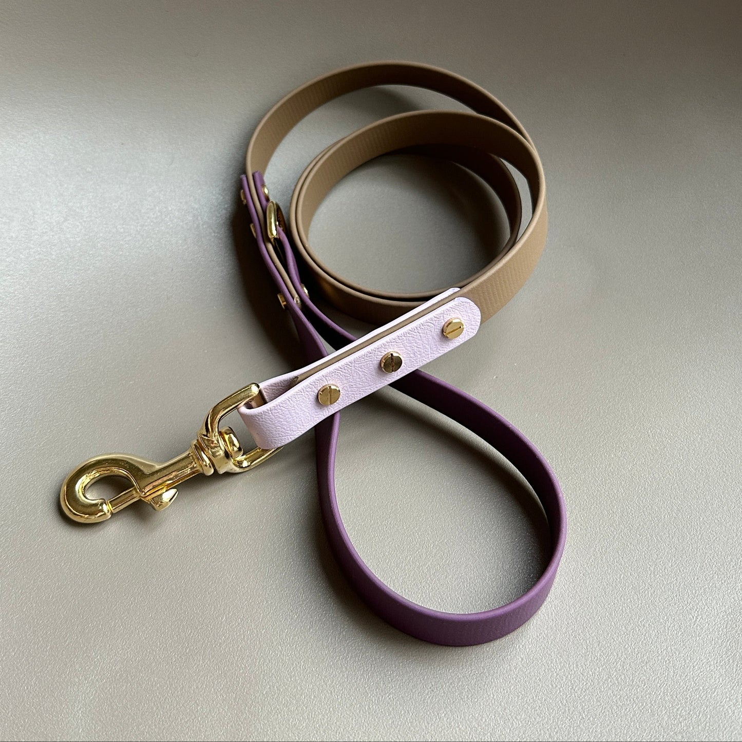 Plum Colourblock BioThane® Lead