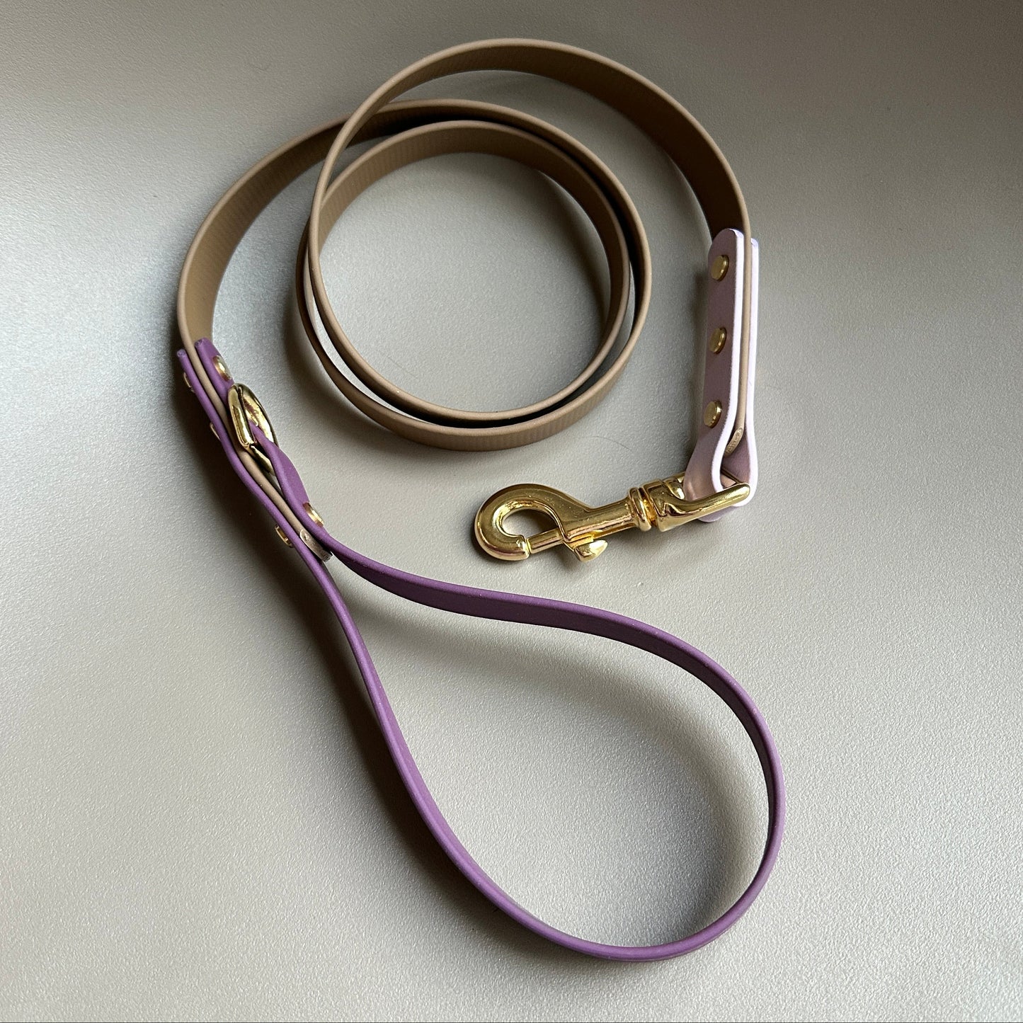 Plum Colourblock BioThane® Lead