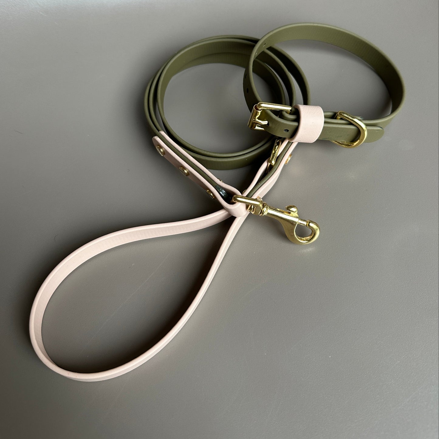 Olive Colourblock BioThane® Collar