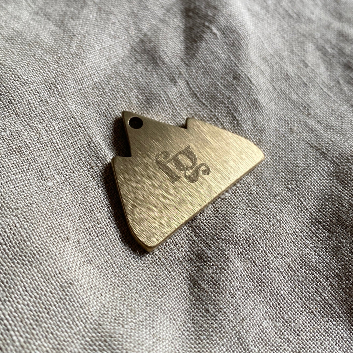 Solid Brass Dog Tag