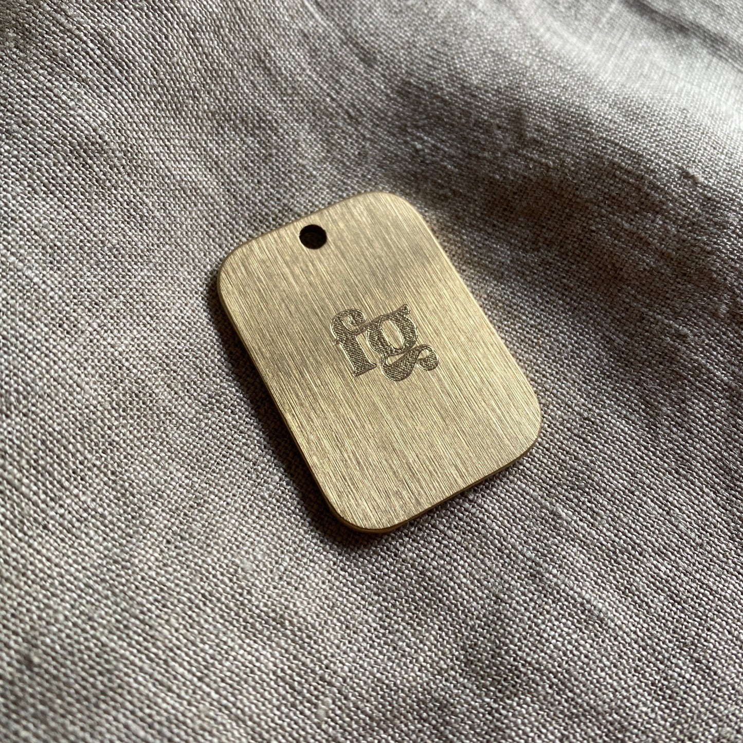 Solid Brass Dog Tag