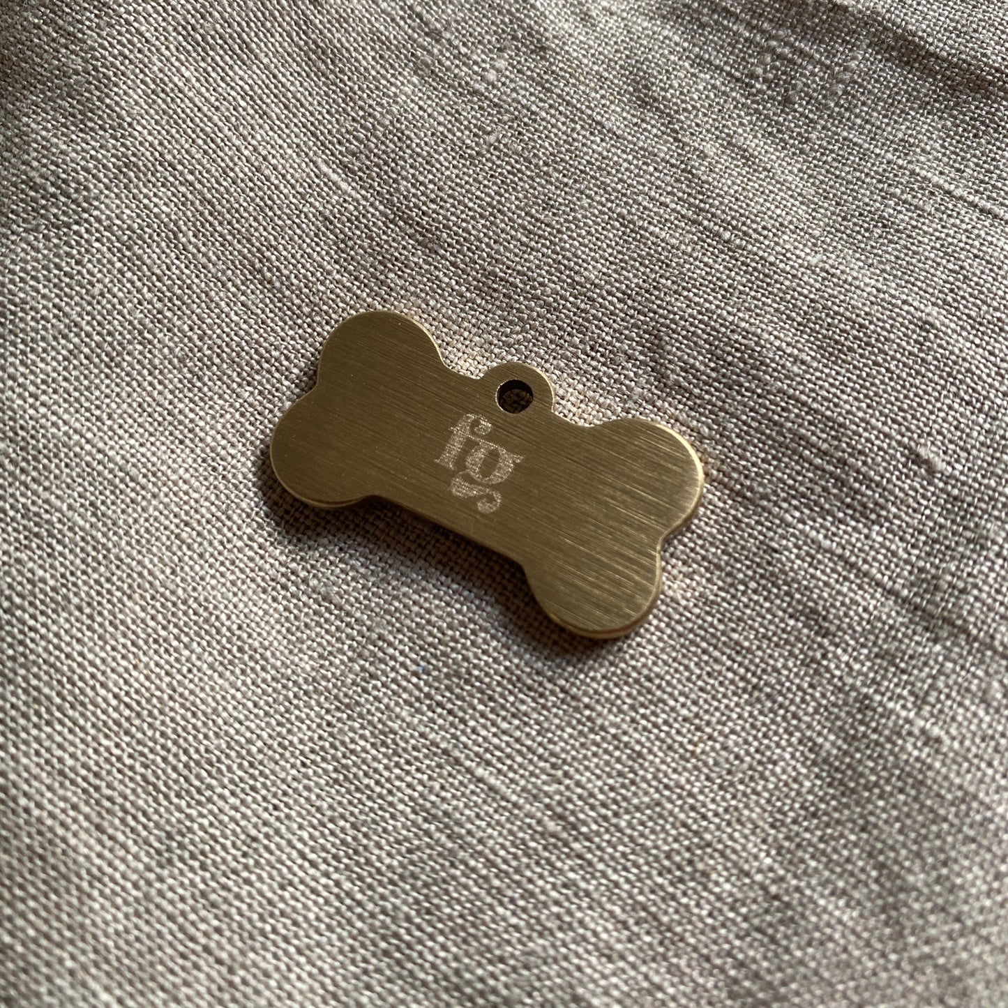 Solid Brass Dog Tag