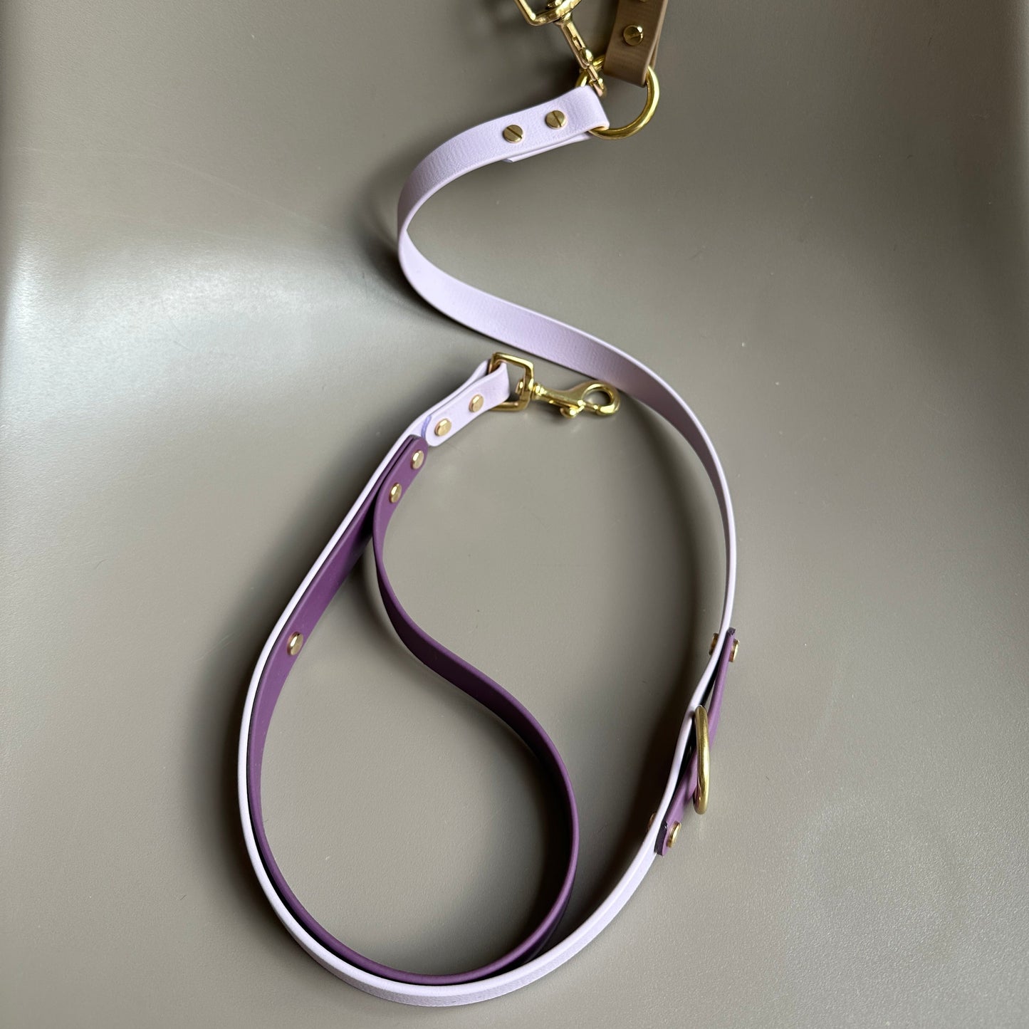 Plum Crossbody Grab Handle BioThane® Lead