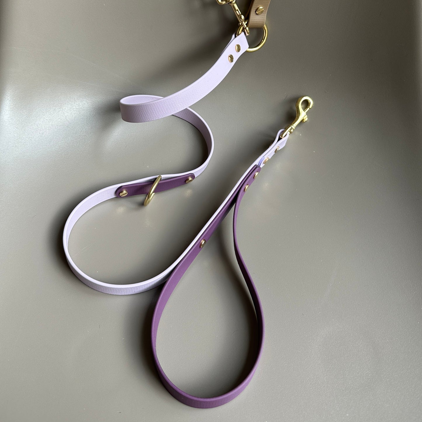 Plum Crossbody Grab Handle BioThane® Lead